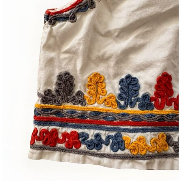 Glamorous Embroidered Crop Top Size Small Split Open Back Festival - Picture 3 of 8